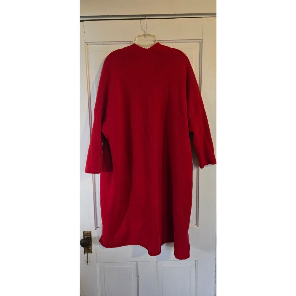 NAP CLOTHING Women's Red Oversized CARDIGAN.
